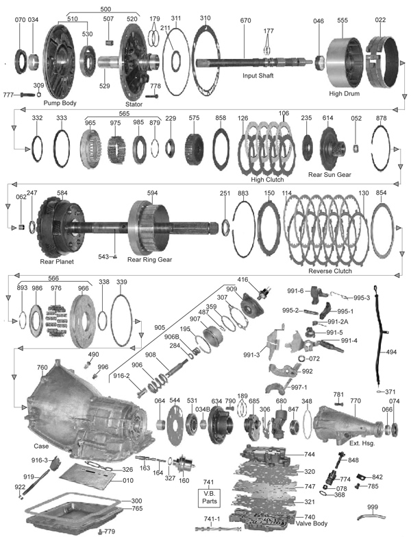 ALPG TRANSMISSION PARTS DIAGRAM VISTA TRANSMISSION PARTS