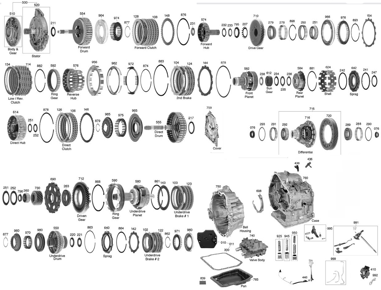 Vista Transmission Parts U140 U240 Automatic Parts